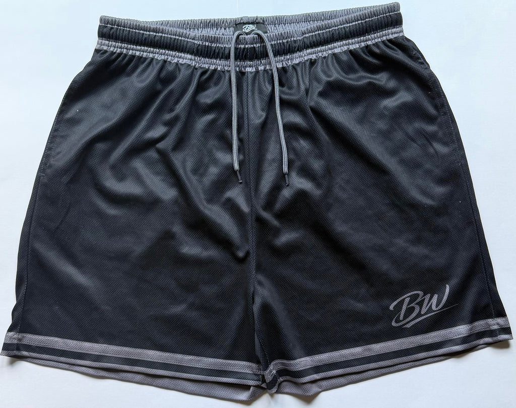 Stealth Black Mesh Shorts